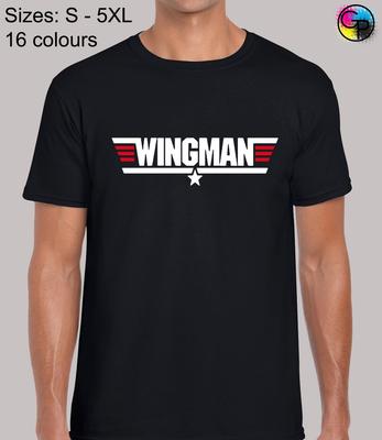 Wingman Śmieszny Nowość Żart Pilot Góra Regularny Krój Koszulka Męska Damska Koszulki Góra Góra Koszulka Tee dla Mężczyzny