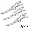 1/3pcs Stainless Steel Spring Kitchen Scissors Cut Chicken Bone Fish Meat Scissorses Multi-Purpose Chicken Bone Shears BBQ Tool5