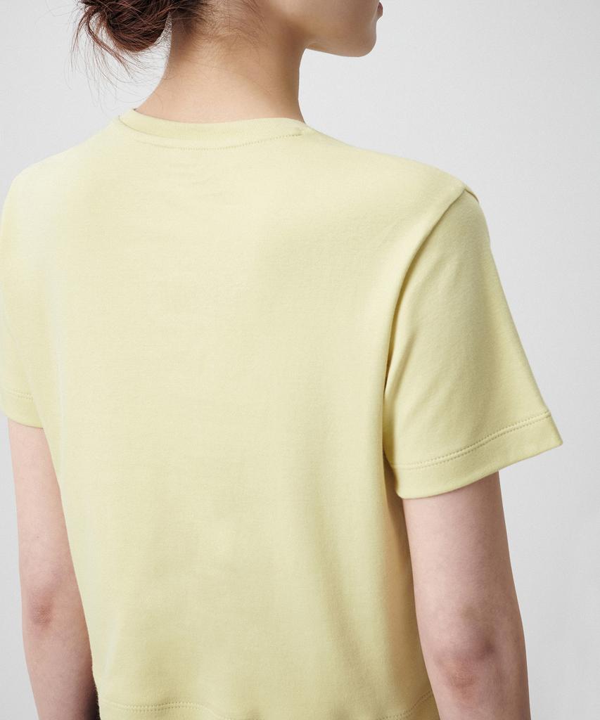 MUSINSA STANDARD WOMAN Women'S Crew Neck Crop T-Shirt [Light Yellow]