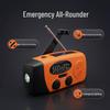 Hand-Crank Solar Radio with SOS Alarm & LED Light, IPX3 Waterproof