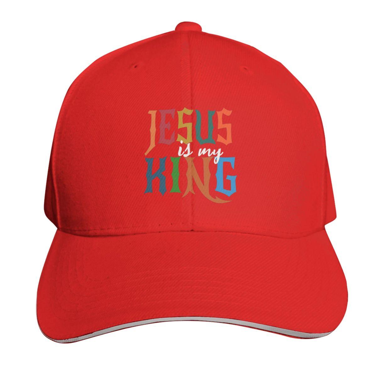 

Jesus Is My King Christian Faith Catholic Cap Fashion Casual Baseball Caps Adjustable Hat Hip Hop Summer Unisex Baseball Hats One Size