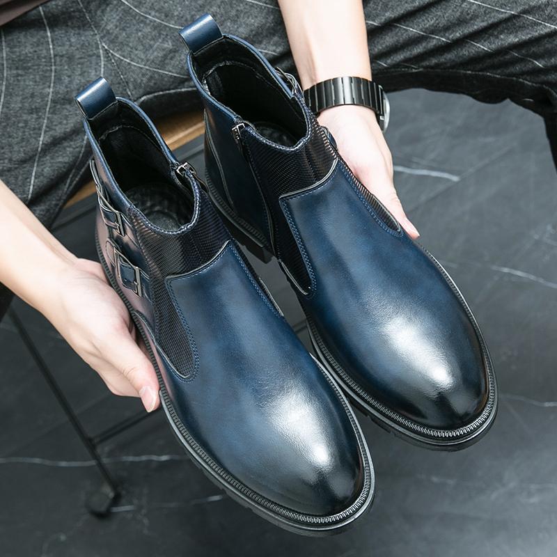 Mode Tendance et à la mode Nouvelles chaussures montantes en cuir pour hommes Surdimensionnées 46 Polyvalentes Voyage Design britannique Fête Affaires Chaussures de bureau