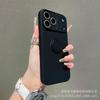 Applicable to Apple 11promax mobile phone case solid color liquid silicone ring holder iPhone11 protective case