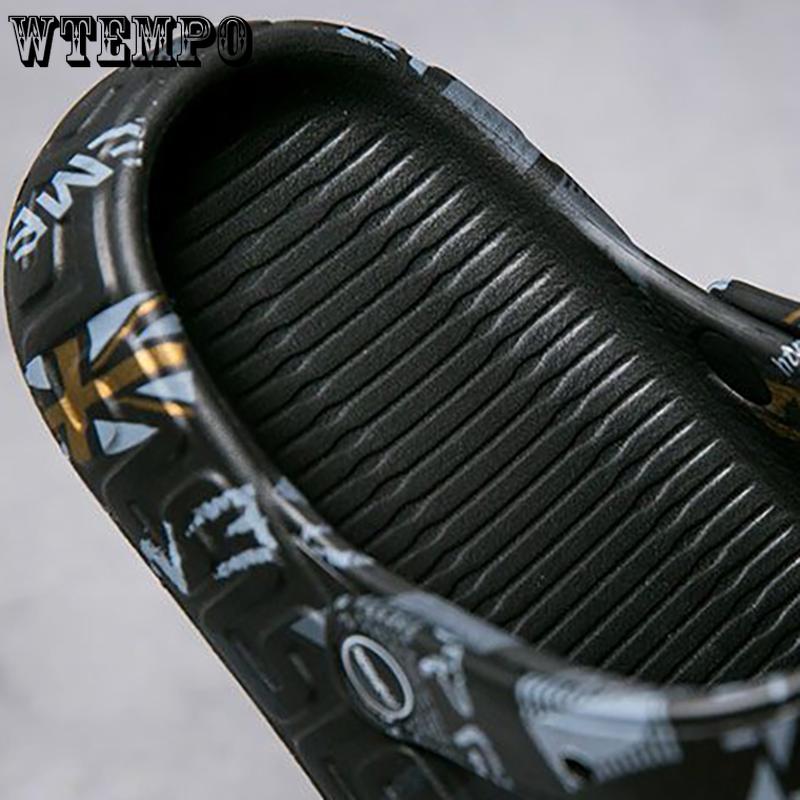 WTEMPO Pánské letní sandály Měkká podrážka Nazouváky Venkovní Dírkované Plážové boty Domácí pantofle Nositelné Protiskluzové Turistické boty