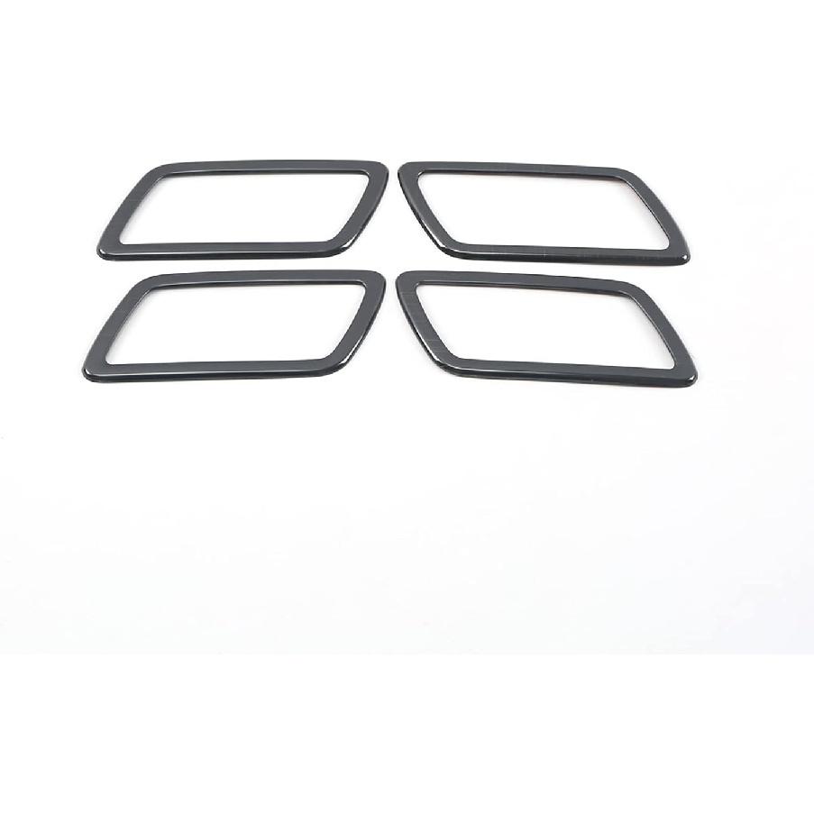TEGENT Car Door Storage Box Cover Trim For Chevrolet Equinox 2018-2023 (Black Titanium) Stainless Steel 4PCS