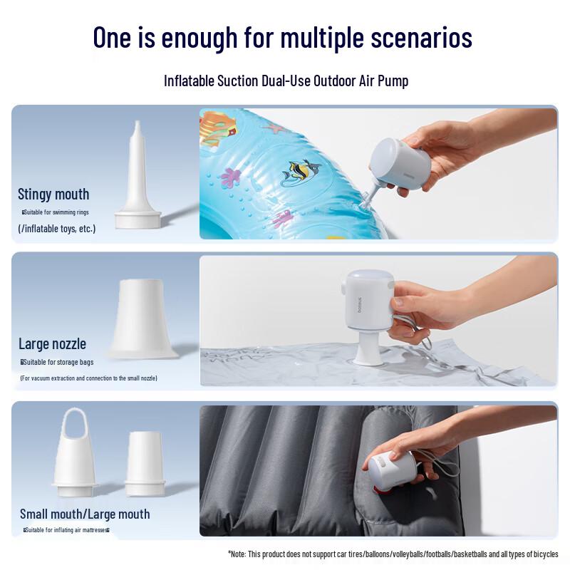 Baseus Tragbare kabellose Luftpumpe & Luftablasser mit Licht