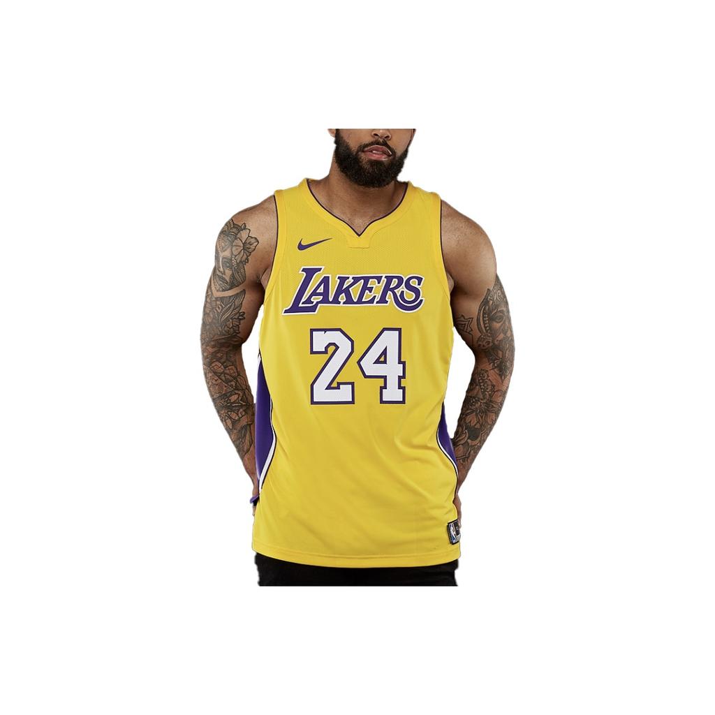 Nike Icon Edition Authentic NBA Jersey, Lakers Kobe #24 Men Tops Yellow AQ2107-728