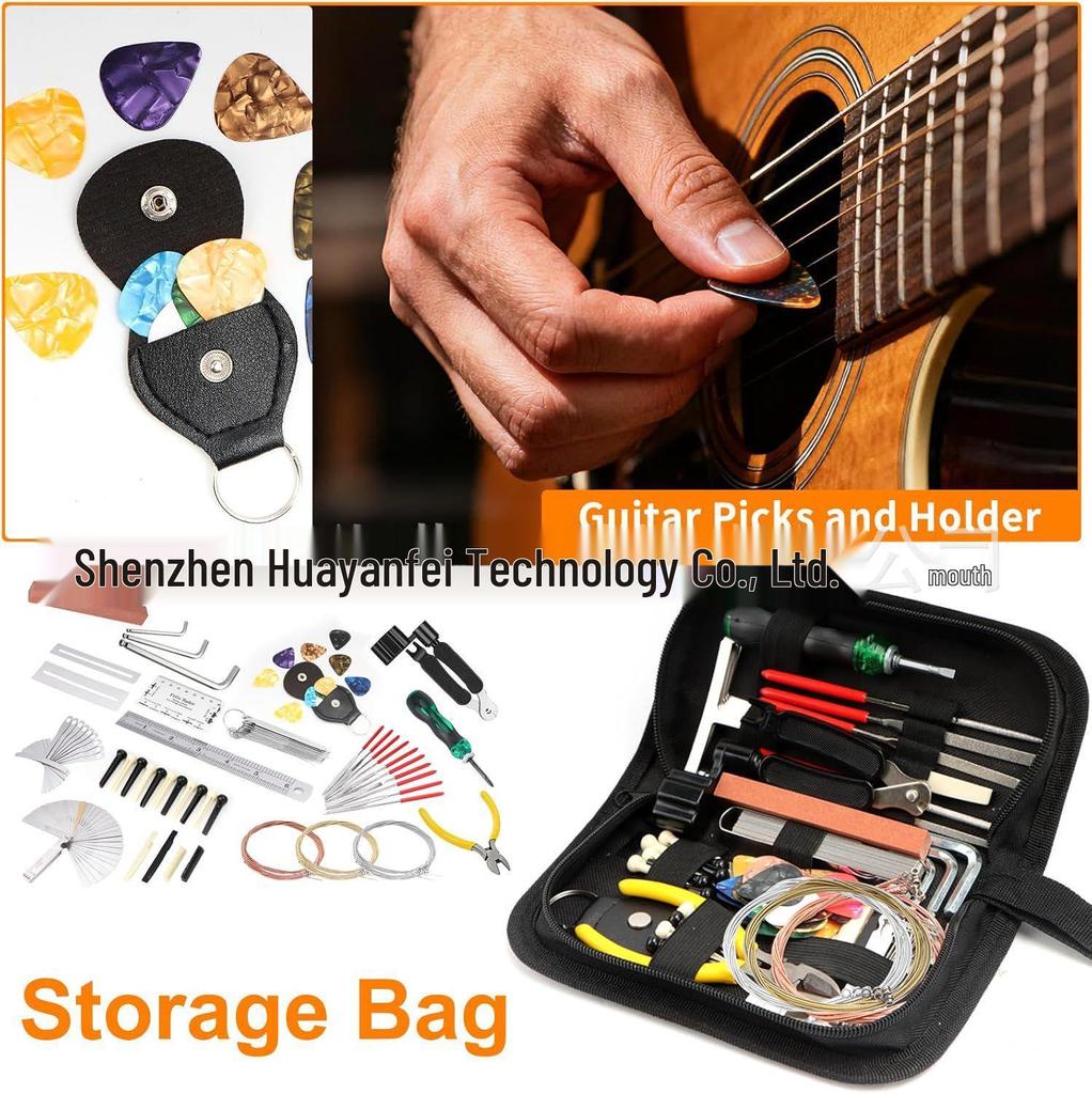 119-in-1 Guitar Tool Set: Strings, Screwdriver, T-Wrench, Pliers, File, Wrench, Gap Gauge & More.