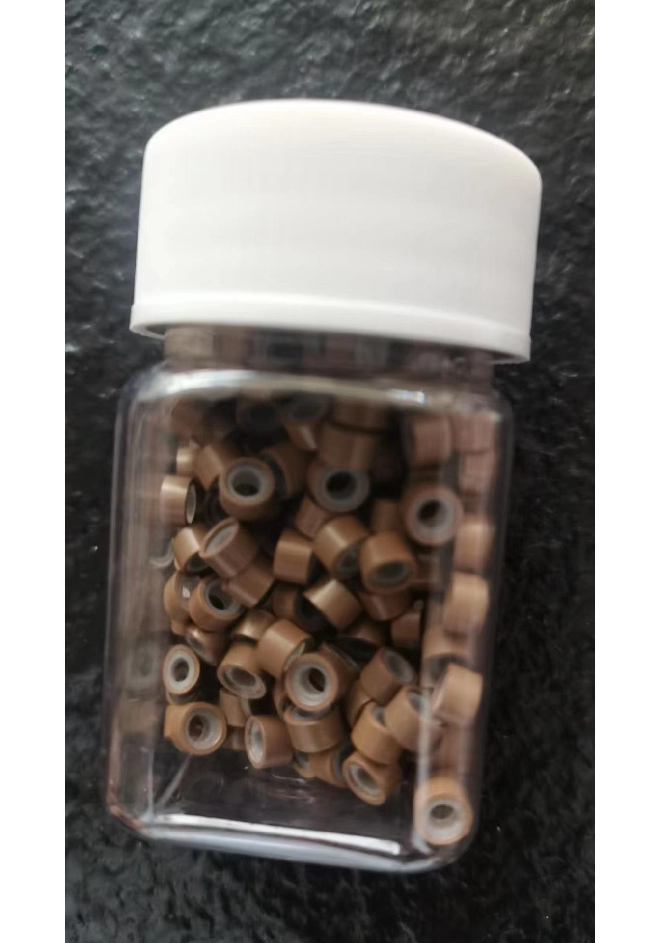 High-Quality Silicone Aluminum Crimp Rings for Hair Extensions, 5.0x3.0x3.0 #11