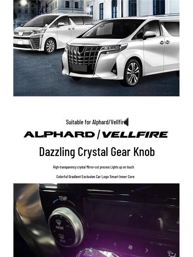 Crystal Gear Shift Knob for Toyota Alphard and Vellfire