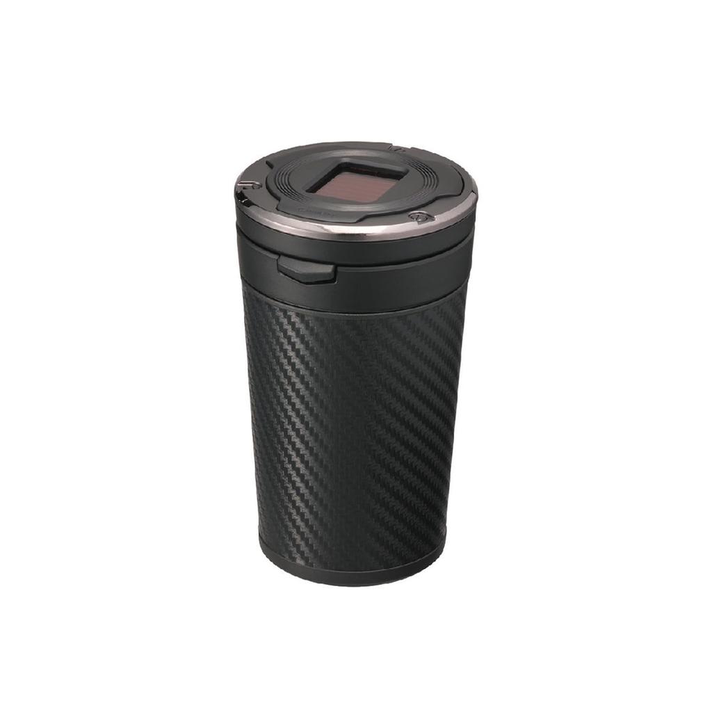 CARMATE Car Blue with No Battery Replacement Compatible with Slim Fully Easy Ash Sports Luxury Carbon Fiber DZ287 Ashtray, LED, Required, Cigarettes,