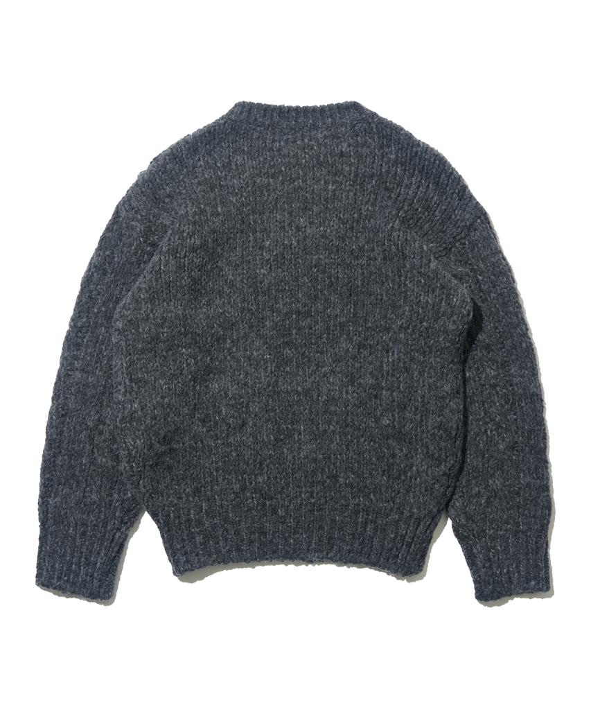 OTHERFITS Alpaca Henley Neck Knit (Charcoal)