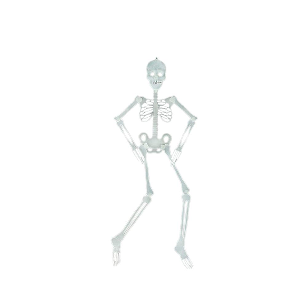 90cm Halloween Luminous Skeleton Hanging Flexible Joints Skeleton Outdoor Crazy Scary Hanging Props
