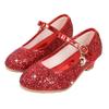 Kinder Mädchen Pailletten hochhackige Schuhe glänzende Prinzessin Kristall Schuhe zeremonielle Party Schuhe