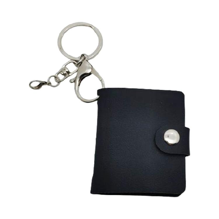 Small Sized Photo Holder Albums Keychains Sturdy PU Leather Portable Accessory for Souvenir Crafting Supplies Daily Use