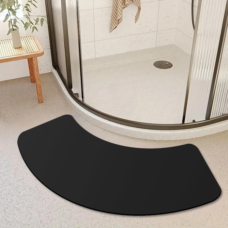 Solid Color Arched Bathroom Mat Diatom Mud Non-slip Foot Mat Shower Room Door Absorbent Mat Toilet Mat