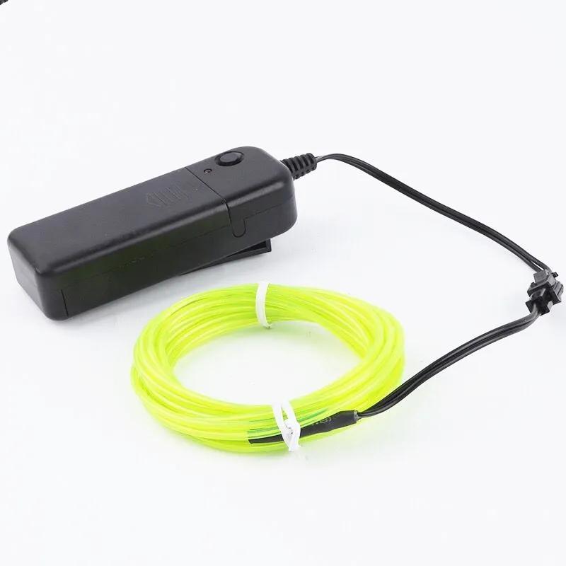 

2,8 мм пластиковая светящаяся линия, содержащая железную проволоку, рождественский подарок, реквизит, линия холодного света, праздничные украшения «сделай сам» зелёный