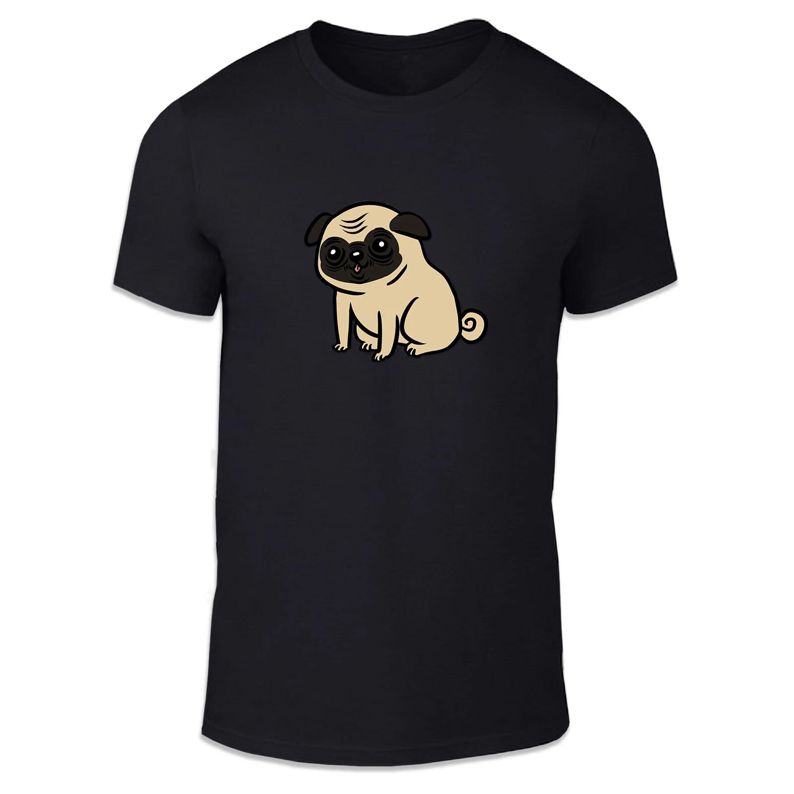 Cute Cartoon Pug Adult Unisex T Shirt - Pet Dog Puppy Pal 4XL