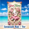 Easter Bunny Theme Beach Towel Personalized Custom Name & Text Soft Quick Dry Beach Towel for Swimming Travel