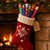 Klassenzimmer-Feiertagsparty-Mitgebsel Weihnachten Radierbare Stifte Rentier/Kinder-Muster Gedruckt Glatt Thematische Schreibwaren Kunststoff-Kugelschreiber für