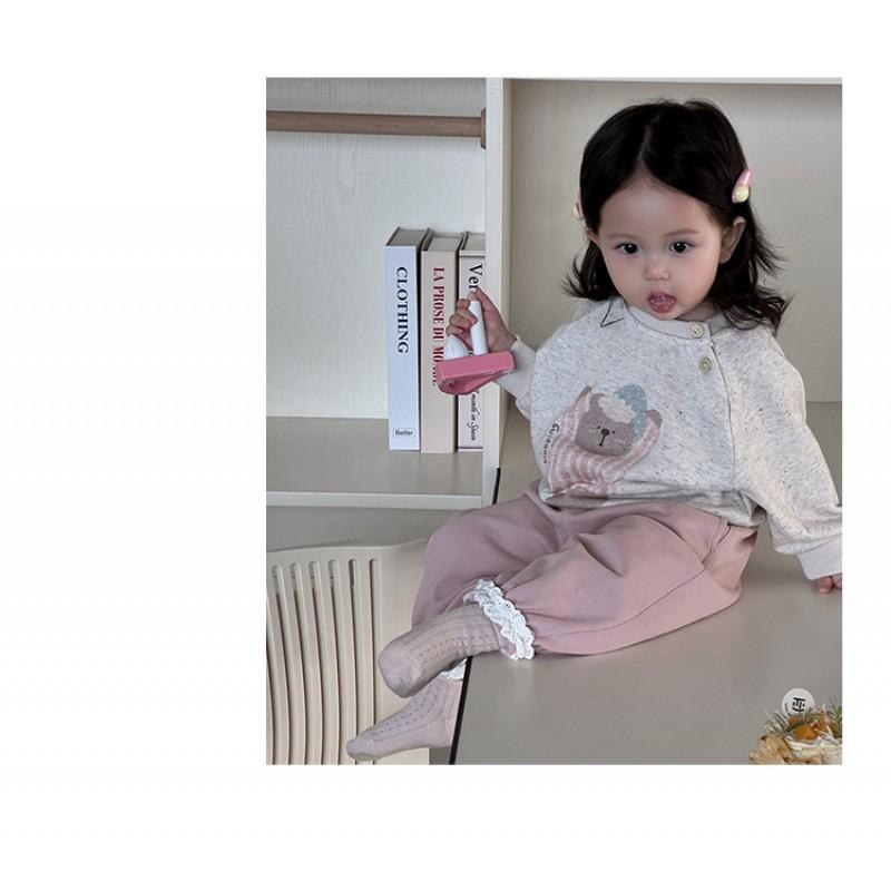 Girls Fall Outfit 2025 Korean Style Cartoon Hoodie Sweatshirt Pants Set Toddler Baby Two Piece Clothing