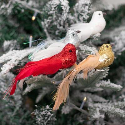 1Pcs Glitter Artificial Birds Artificial Foam Feather Mini Birds Models DIY Craft Home Garden Wedding Lawn Ornament Decoration