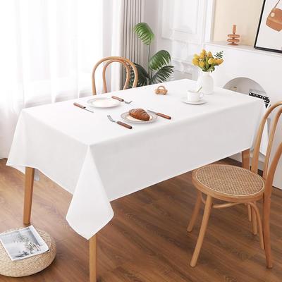 AooHome White Tablecloth, Water-Repellent, for Long Tables, Conference Tables, Exhibitions,