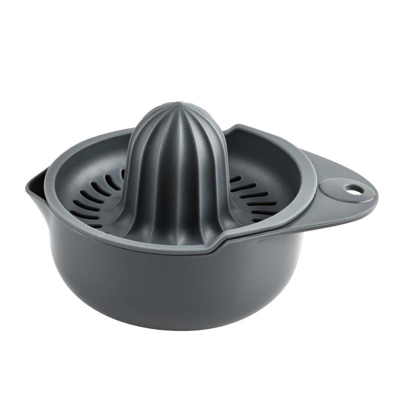 

Portable Hand Press Juicer: Manual Lemon and Orange Squeezer for Fresh Juice серый