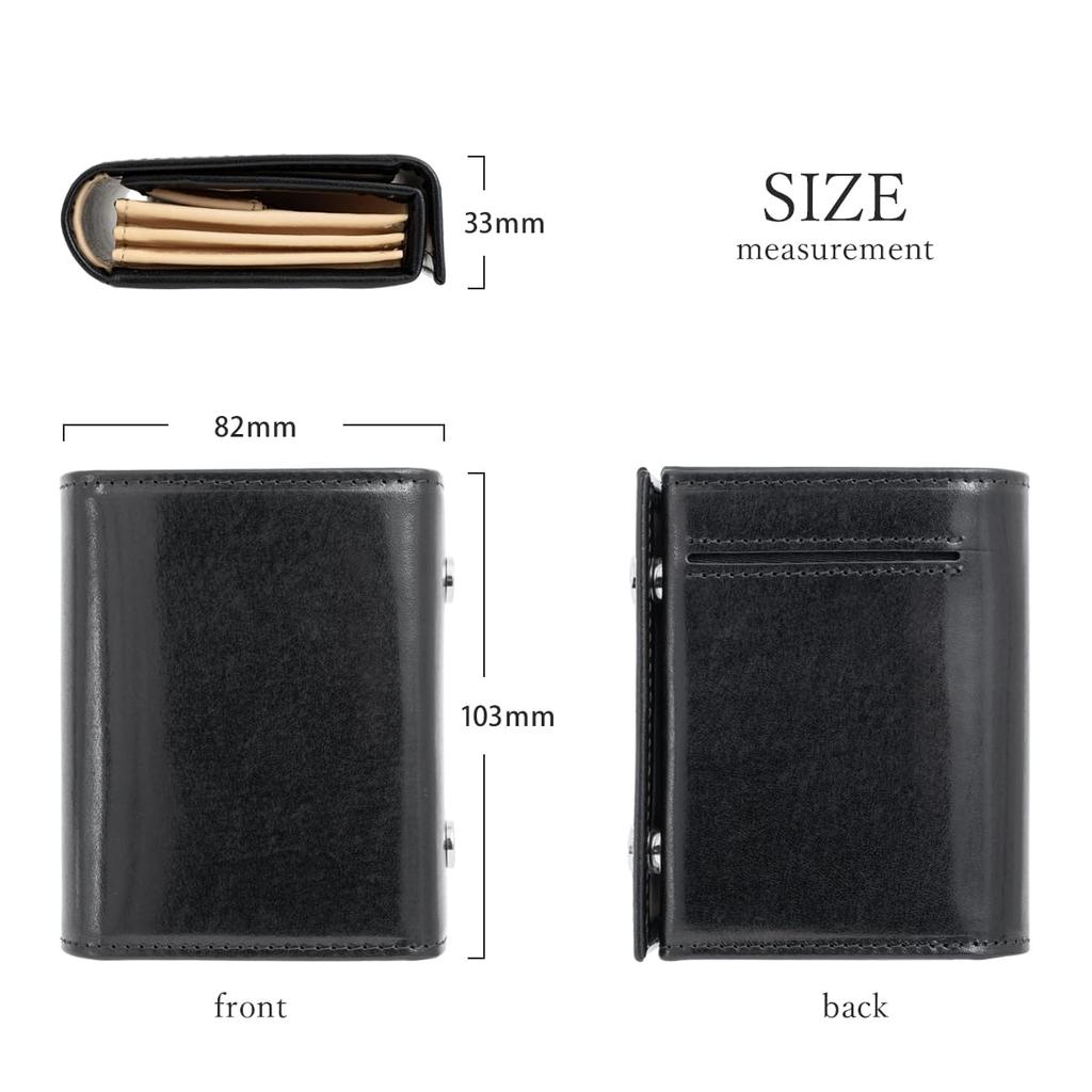 Mini Large 24 Genuine Italian Coin Brushed Navy [Dom Teporna] Wallet, Capacity, Cards, Bi-fold Wallet, Men's Wallet, Leather, Leather, Box-shaped