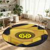 Villarreal FC Printed Round Crystal Velvet Rug Soft Non Slip Floor Carpet For Bedroom Holiday Gift