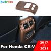 Car Armrest Box Rear Air Vent Outlet Cover Trim For Honda CR-V CRV 2017 2018    Wood Grain Interior Accessories