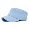 Men's light board denim flat top military hat simple versatile cap women's fashion outdoor visor equestrian hat