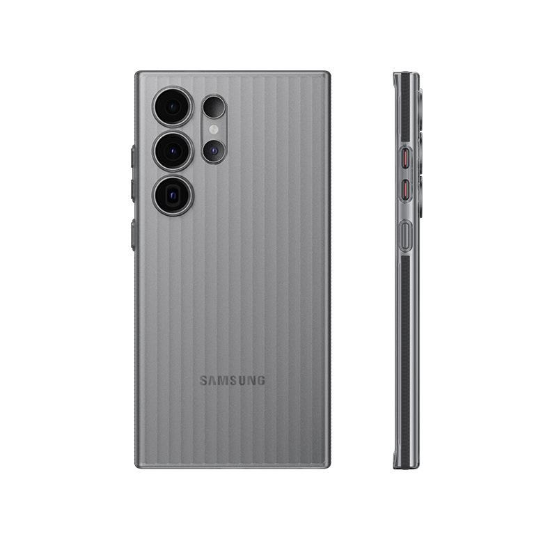 Corrugated Grating Is Suitable for Samsung S25Ultra Anti slip Magnetic Suction Mobile Phone Case S24P Skin Feeling Full Inclusive Anti Fall Protection