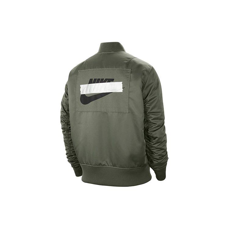 Nike Jackets Men's Gray Green Baseball Collar Moderate Other CZ1670-380