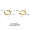 Yhpup 2PC Stainless Steel Smooth Metal Round Stacking Ring 18K Gold Color PVD Plated Simple Casual Finger Jewelry