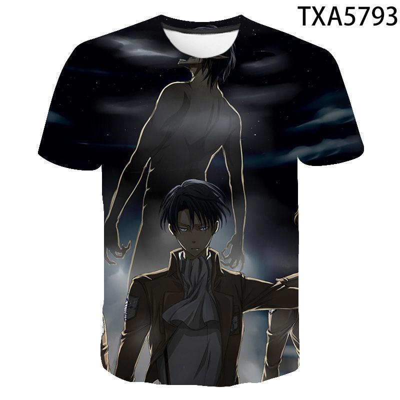 Attack on Titan 3D Digital Print T-Shirt for Men Boys, Anime Graphic Tee, Breathable Polyester Short Sleeve, Casual Streetwear Tops