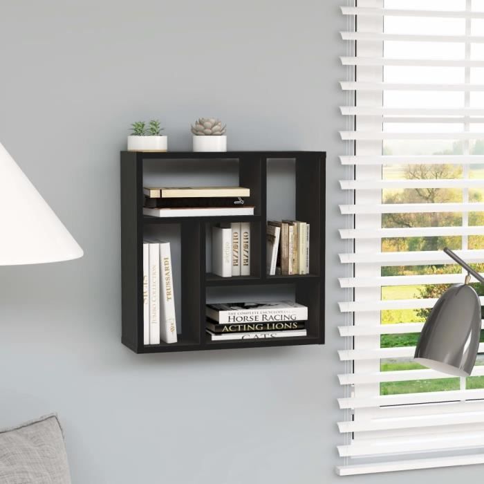 VidaXL Étagère murale Noir 45,1x16x45,1 cm Bois d ingénierie 802949