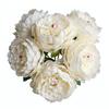 Multicolor Artificial Flower Peony Silk Petals Leaves Faux Flower Peony 5 Heads Photo Props Floral Arrangement Home Decoration