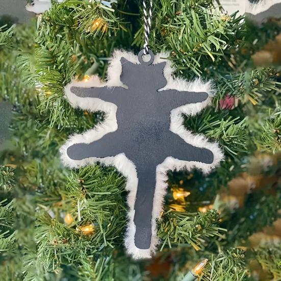 

Уникальный кулон с жареным котом, рождественские украшения с изображением кота, милое деревянное украшение в виде кота, подвесной декор для рождественской елки