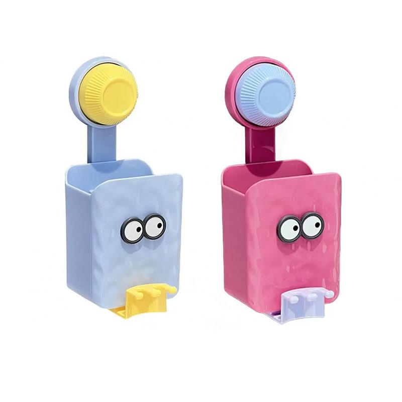 Yousheng Toothbrush Holder Wall-Mounted Organizer with Storage Compartment Strong Load-bearing Easy To Install Suction Cup Toothbrush Rack
