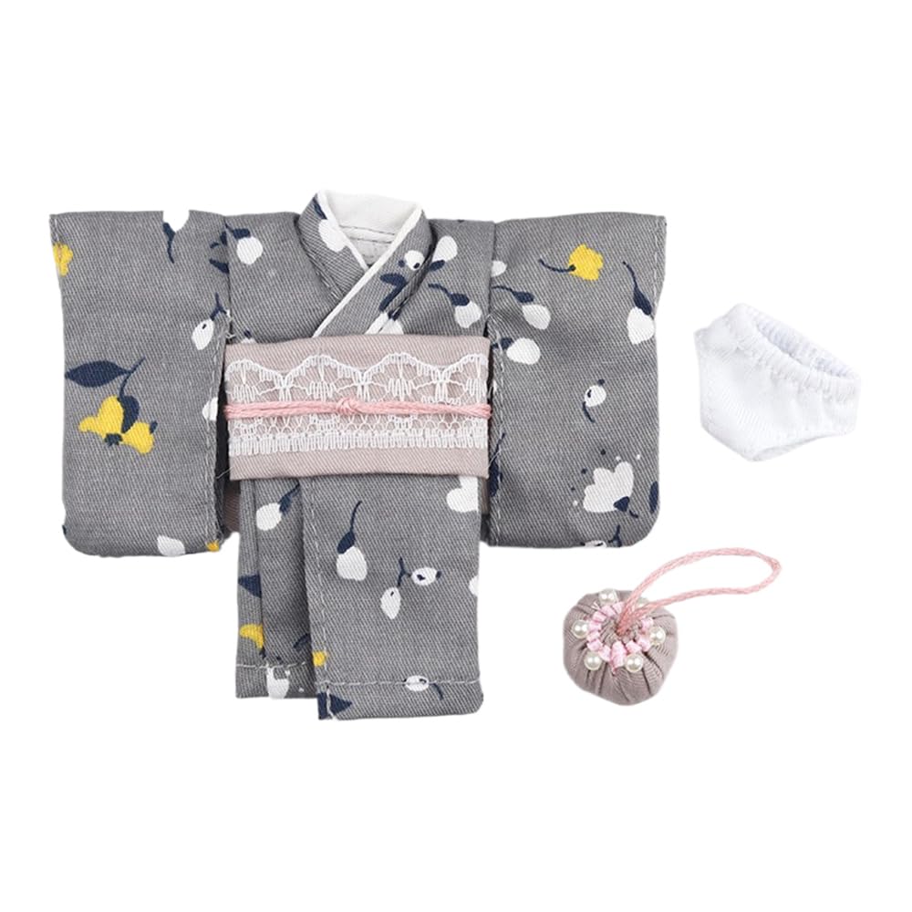 

Наряд размера Obitsu 11 OB11 для куклы Obitsu 11 см, японский комплект, юката, кимоно, для девочки, многоцветный, 4 предмета (F)