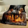 Dynamic Equine Art Throw Blanket bedroom Blanket for Livingroom Couch lunch break Soft throw for Friend's festival Gift