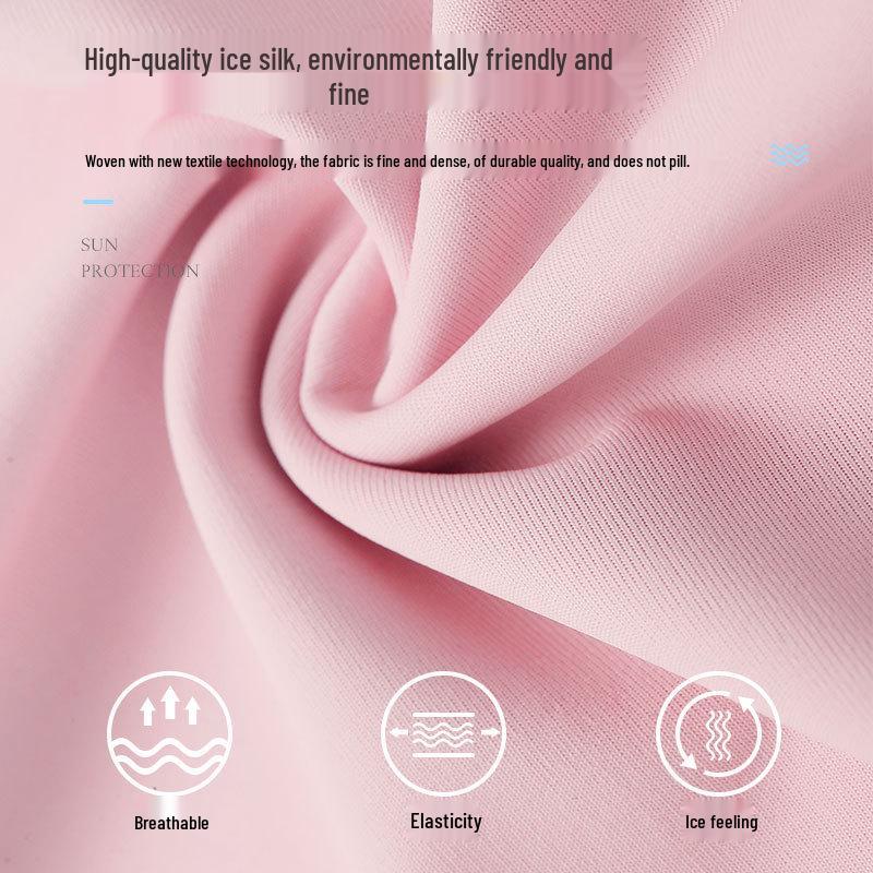 Damskie rękawiczki rowerowe bez palców z jedwabiu lodowego chroniące przed promieniowaniem UV