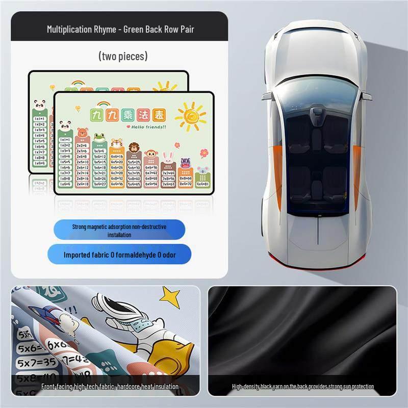 Children's Car Interior Sunshade Curtains for Rear Window