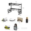1pc Kitchen Stainless Steel Cutlery Drainer Shelf 2-Tier Over Sink Dish Drying Rack Dish Drying Rack Kitchen Accessories