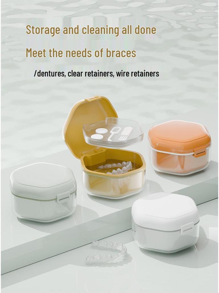 Portable Orthodontic Retainer & Denture Storage Box for All Ages