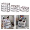 Makeup Desk Organizer with Drawers Display Case Brush Holder Rack Clear Sundries Storage Box for