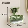 1PCS Punch-free Butterfly Suction Cup Soap Box Double-layer Soap Drain Storage Rack Kitchen and Bathroom Wall-mounted Soap Box