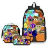 Rhythm Box Game Merchandise Schooltas Sprunki Cartoon Rugzak Lunchtas Etui Drie Delig Set
