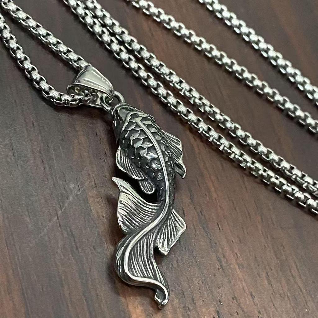 Retro Chinese Style Old Style Goldfish Koi Necklace for Women